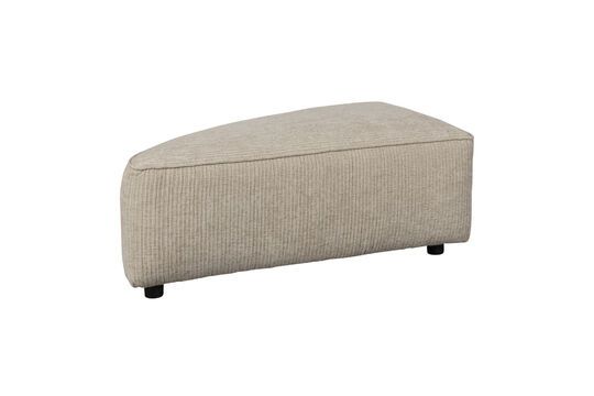 1-seater footstool left in beige fabric Hunter Clipped