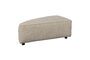 Miniature 1-seater footstool left in beige fabric Hunter Clipped