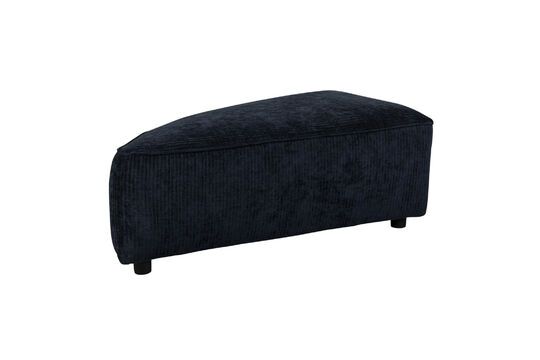 1-seater footstool left in blue fabric Hunter Clipped