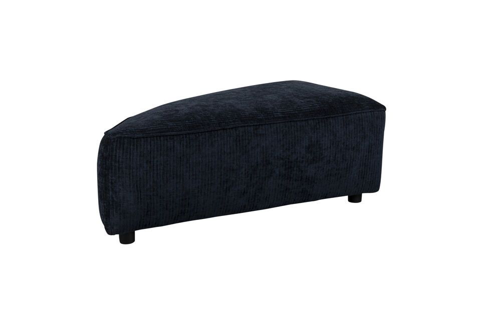 1-seater footstool left in blue fabric Hunter Zuiver