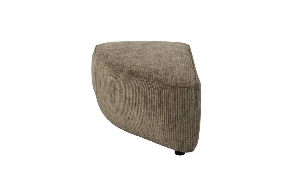 1-seater footstool left in green fabric Hunter - 3