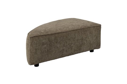 1-seater footstool left in green fabric Hunter Clipped