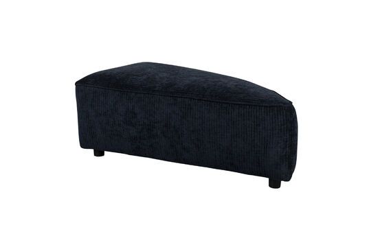 1-seater footstool right in blue fabric Hunter Clipped