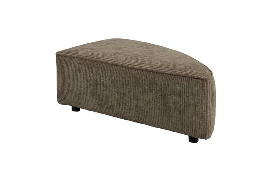 1-seater footstool right in green fabric Hunter Clipped