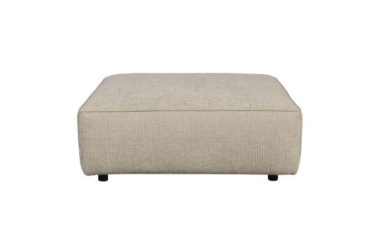 1-seater ottoman in beige fabric Hunter Clipped