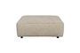 Miniature 1-seater ottoman in beige fabric Hunter Clipped