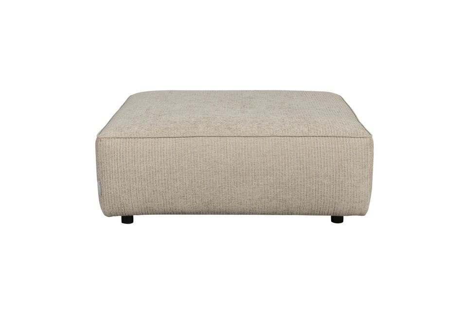 1-seater ottoman in beige fabric Hunter Zuiver