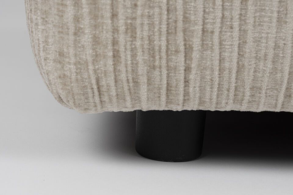 1-seater ottoman in beige fabric Hunter - 7