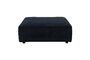 Miniature 1-seater ottoman in blue fabric Hunter Clipped