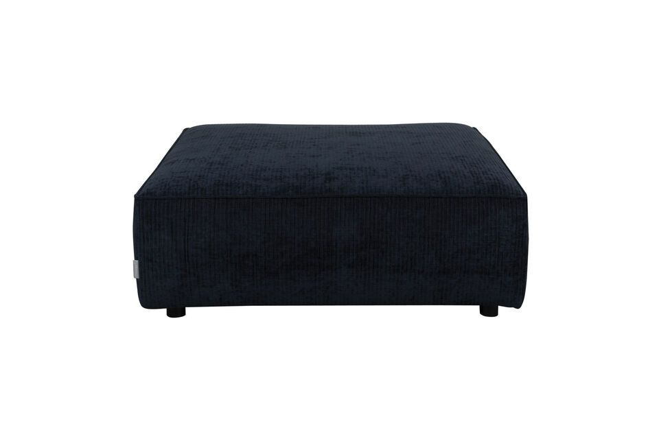 1-seater ottoman in blue fabric Hunter Zuiver