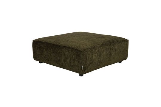 1-seater ottoman in forest green fabric Hunter Clipped