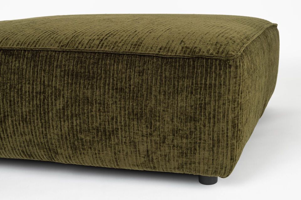 1-seater ottoman in forest green fabric Hunter - 2