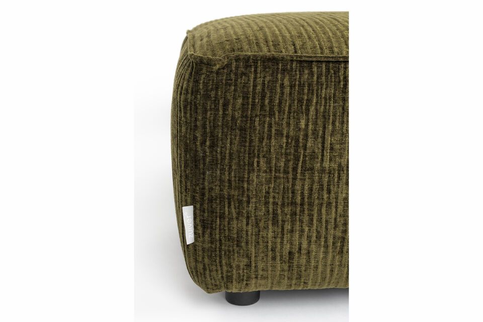 1-seater ottoman in forest green fabric Hunter - 4