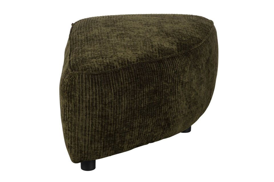 1-seater ottoman in forest green fabric Hunter - 1