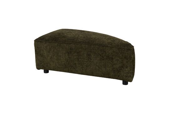 1-seater ottoman in forest green fabric Hunter Clipped