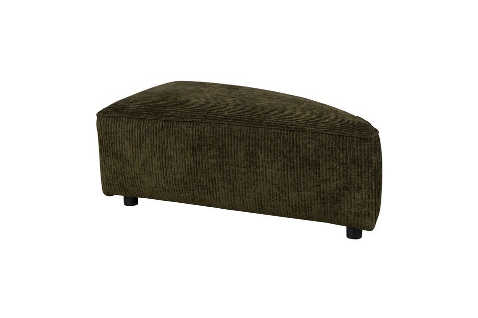 1-seater ottoman in forest green fabric Hunter Zuiver