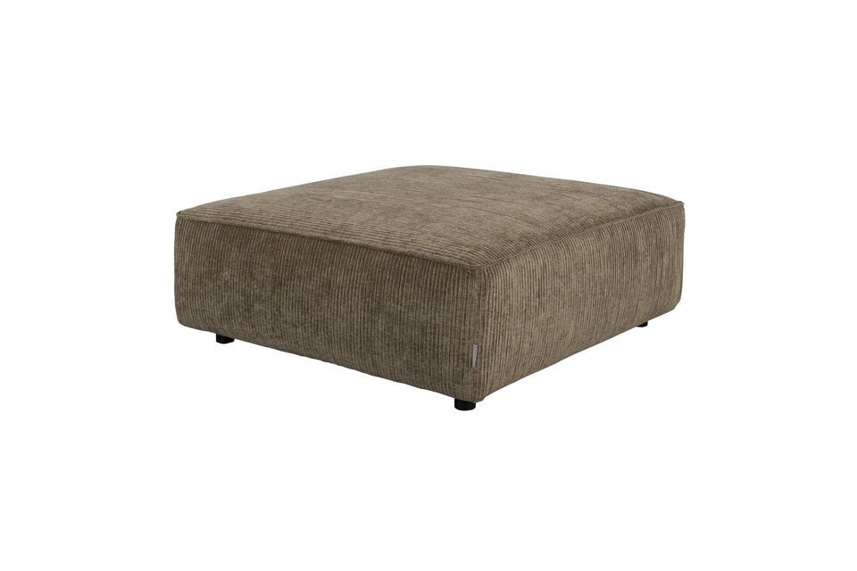 1-seater ottoman in green fabric Hunter - 3