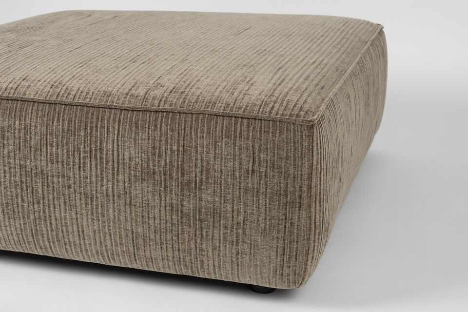 1-seater ottoman in green fabric Hunter - 4