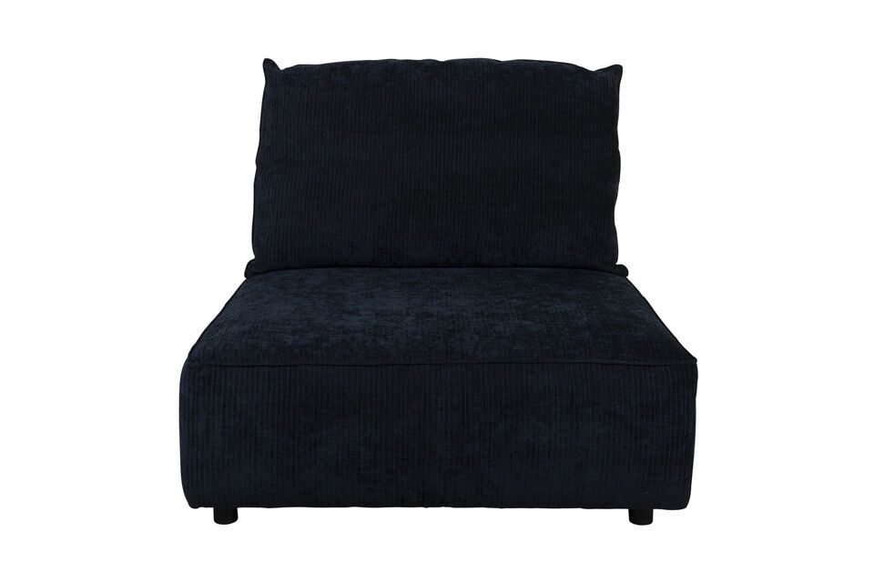 1-seater sofa element in blue fabric Hunter Zuiver