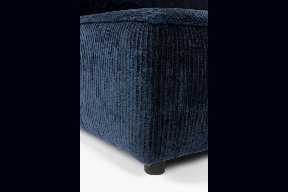 1-seater sofa element in blue fabric Hunter - 5