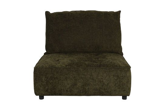 1-seater sofa element in forest green fabric Hunter Clipped