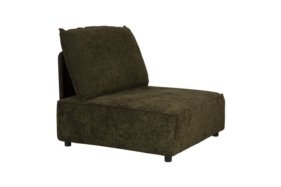 1-seater sofa element in forest green fabric Hunter - 1