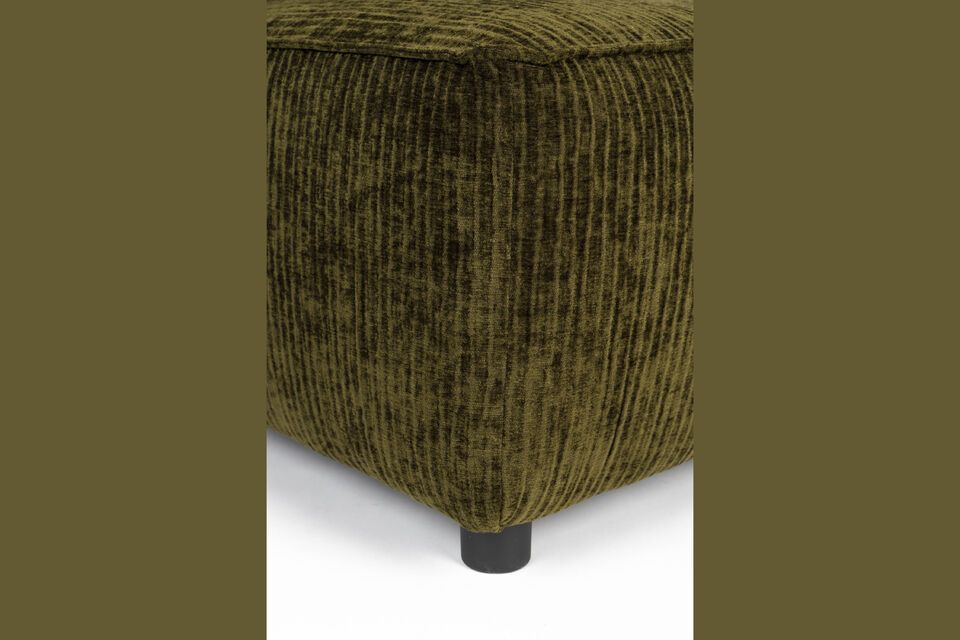 1-seater sofa element in forest green fabric Hunter - 2