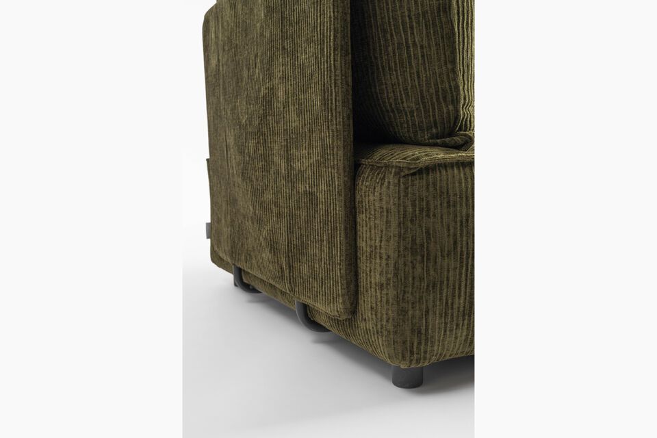 1-seater sofa element in forest green fabric Hunter - 3