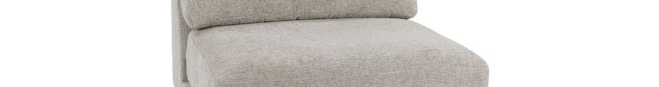 Material Details 1-seater sofa element in Toronto grey fabric