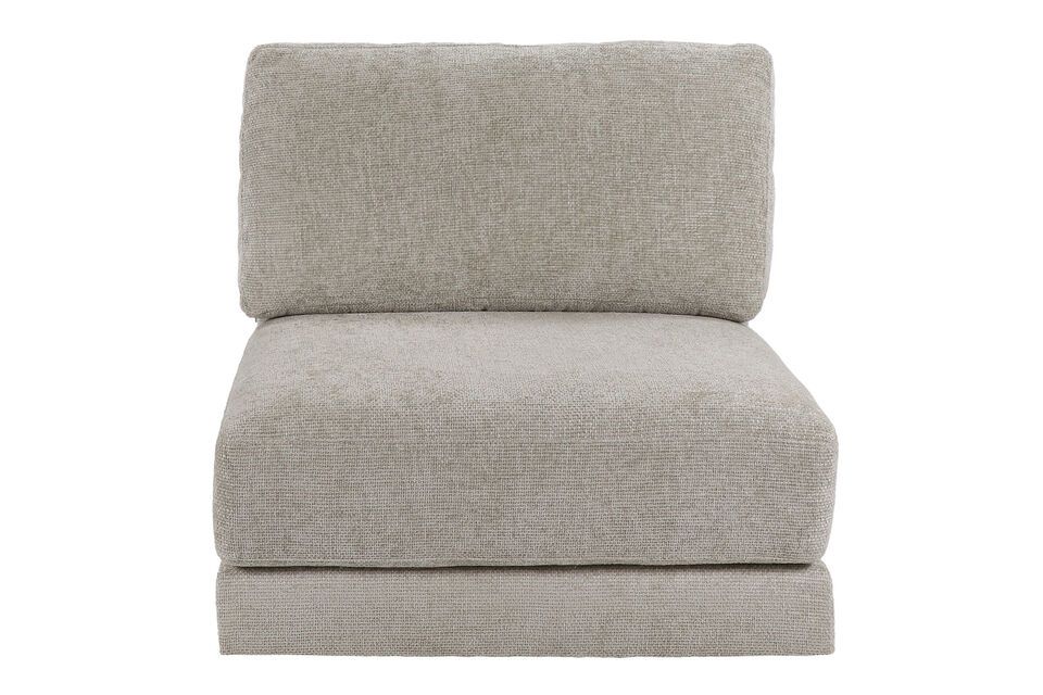 Explore comfort and style with the Toronto Gray Fabric 1-seater Sofa Element