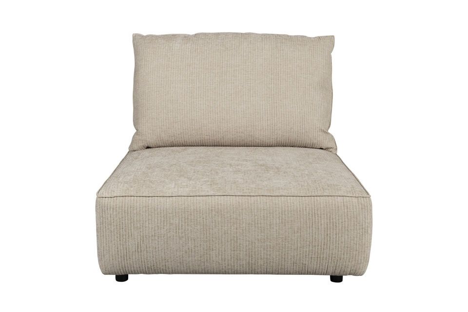 1-seater sofa unit in beige fabric Hunter Zuiver