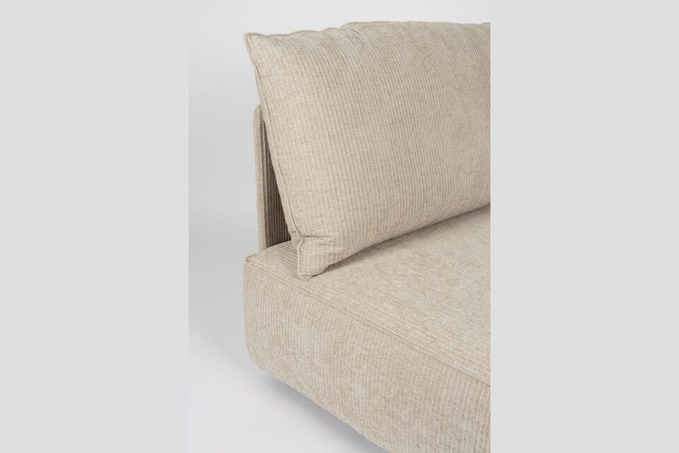 1-seater sofa unit in beige fabric Hunter - 4