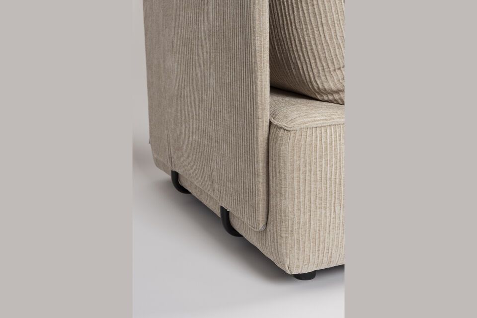 1-seater sofa unit in beige fabric Hunter - 6