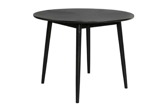 100' Round black wood dining table Fabio Clipped