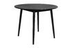 Miniature 100' Round black wood dining table Fabio 1