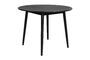 Miniature 100' Round black wood dining table Fabio Clipped