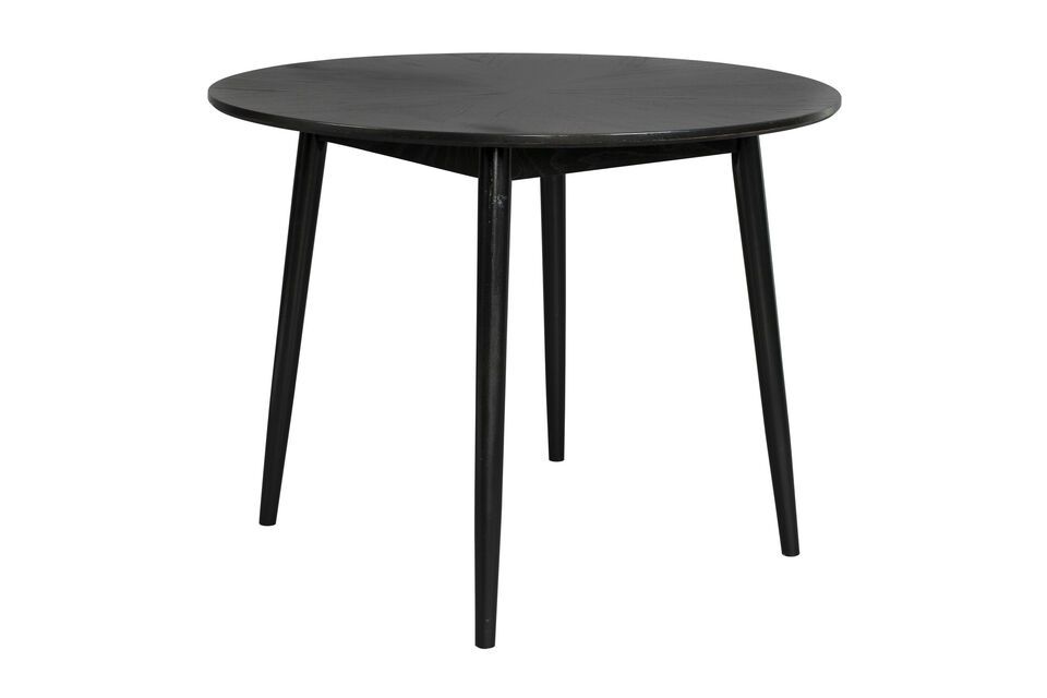 100' Round black wood dining table Fabio White Label