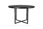 Miniature 120' Round black wooden dining table Class Clipped