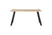 Miniature 160x90 beige solid oak table with square legs Tablo 2