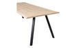 Miniature 160x90 beige solid oak table with square legs Tablo 4