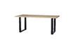 Miniature 160x90 beige solid oak table with U-shaped legs Tablo 2