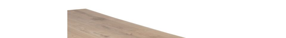 Material Details 160x90 beige solid oak table with U-shaped legs Tablo