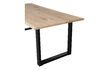 Miniature 160x90 beige solid oak table with U-shaped legs Tablo 3