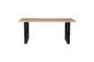 Miniature 160x90 beige solid oak table with U-shaped legs Tablo 1