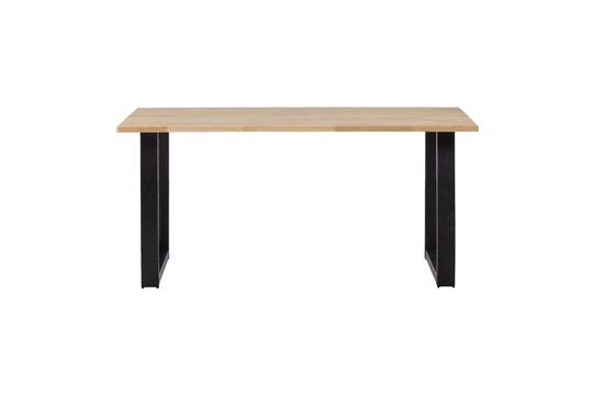 180x90 beige solid oak table with U-shaped legs Tablo Clipped