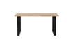 Miniature 180x90 beige solid oak table with U-shaped legs Tablo 1