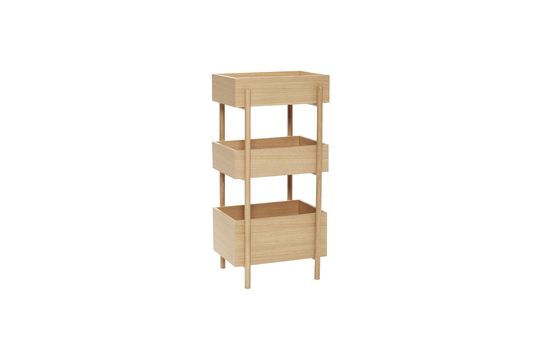 3 compartments shelf in beige wood Stack Clipped