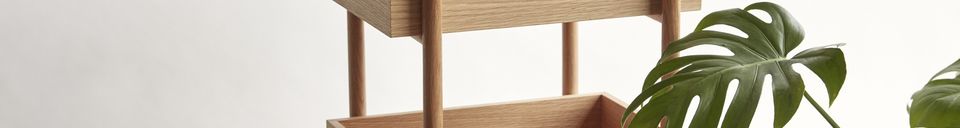 Material Details 3 compartments shelf in beige wood Stack