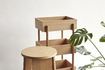 Miniature 3 compartments shelf in beige wood Stack 4