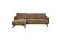 Miniature 3-seater sofa in camel fabric left Harper Clipped